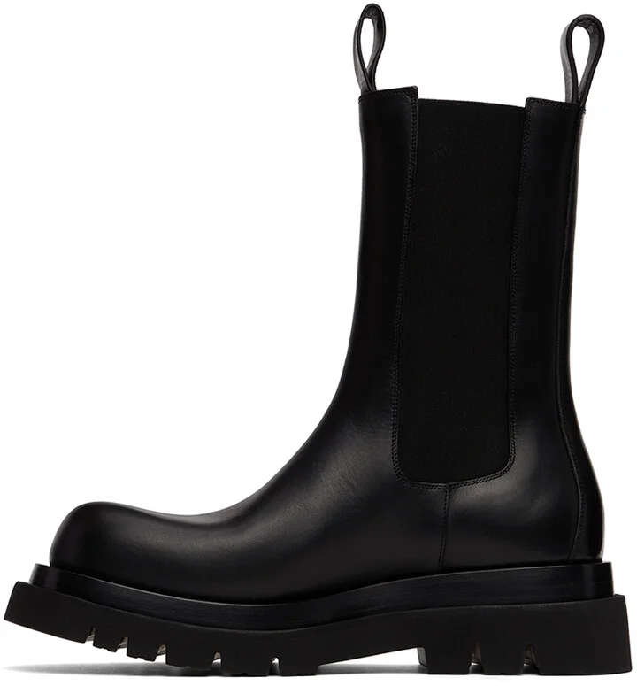 Bottega Veneta Black Lug Chelsea Boots - Image 3