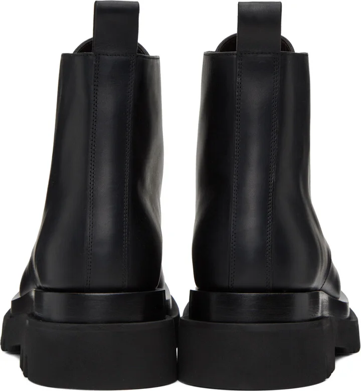 Bottega Veneta Black Lug Lace-Up Boots - Image 2