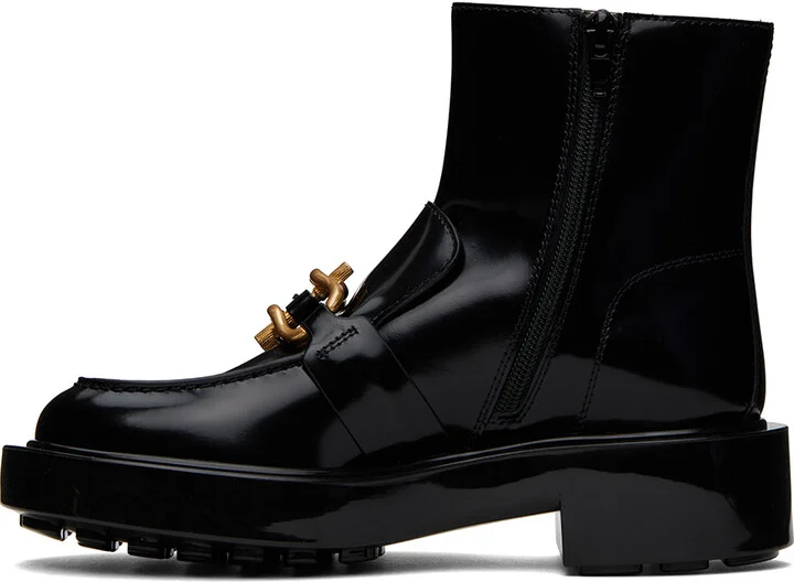 Bottega Veneta Black Monsieur Chunky Ankle Boots - Image 3
