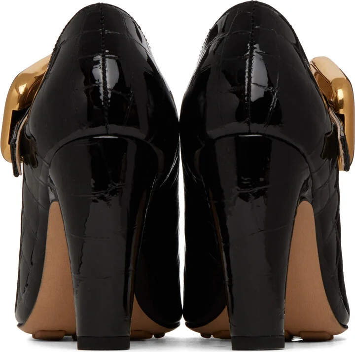 Bottega Veneta Black Mostra Mary-Jane Heels - Image 2