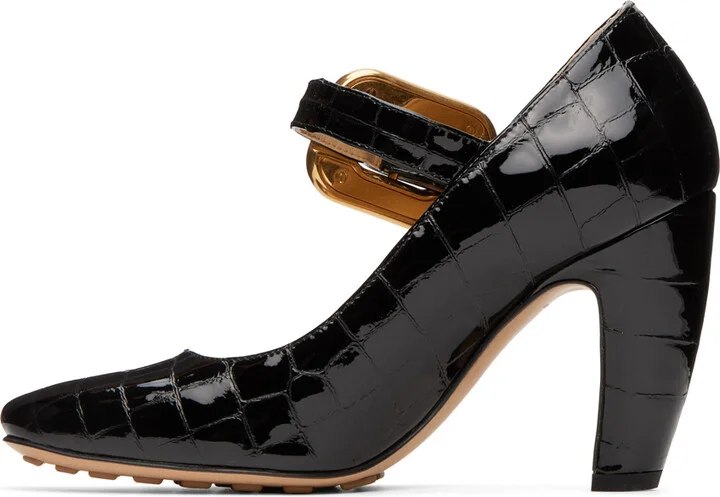 Bottega Veneta Black Mostra Mary-Jane Heels - Image 3