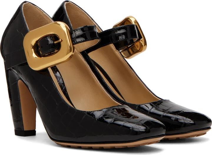 Bottega Veneta Black Mostra Mary-Jane Heels - Image 4