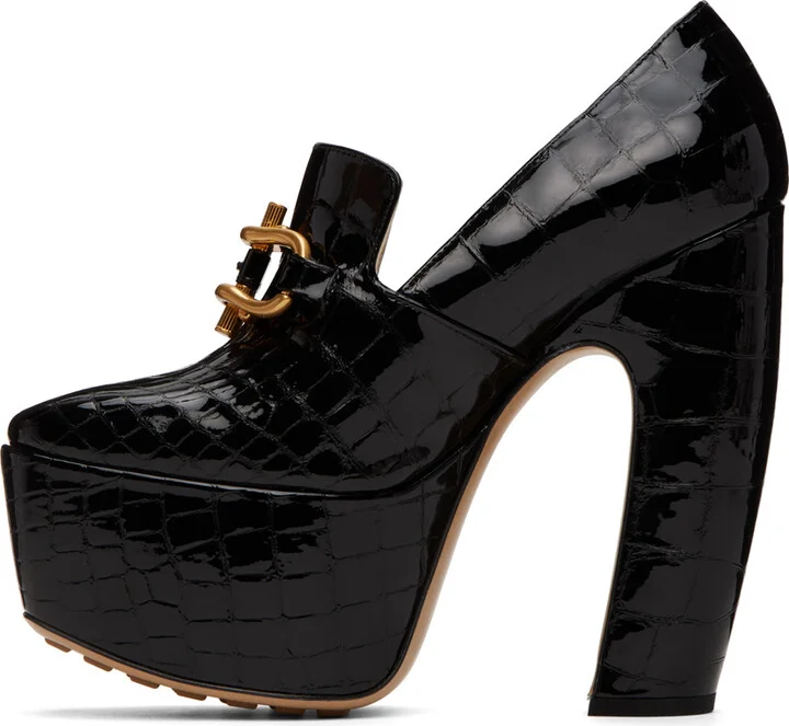 Bottega Veneta Black Mostra Pump Heels - Image 3