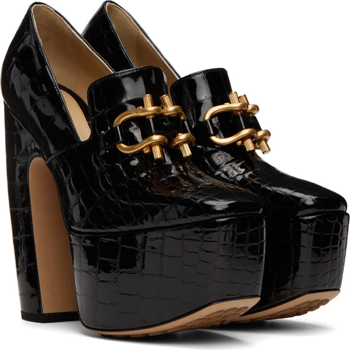 Bottega Veneta Black Mostra Pump Heels - Image 4