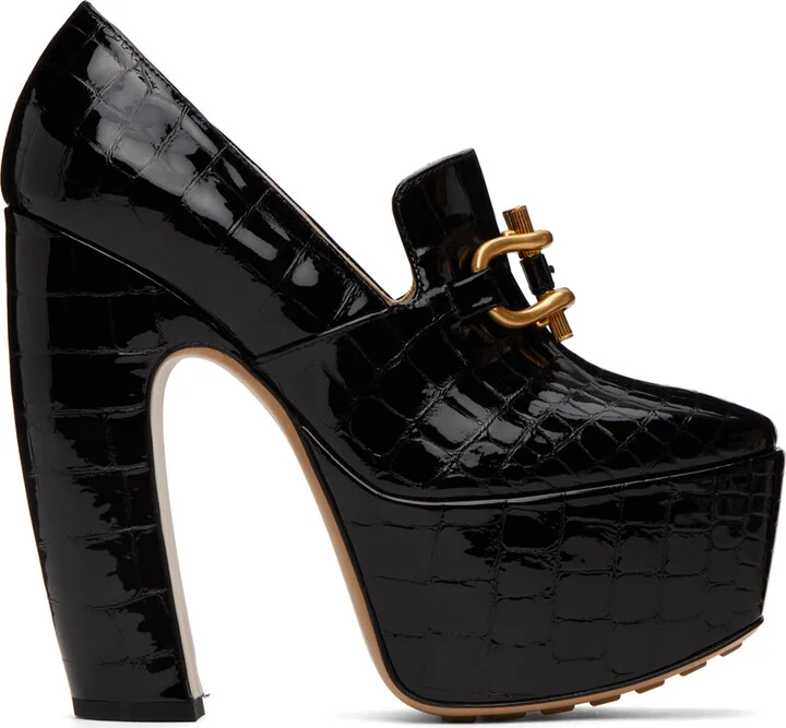 Bottega Veneta Black Mostra Pump Heels