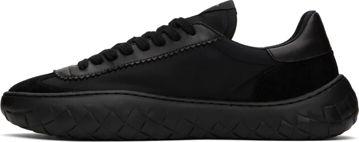 Bottega Veneta Black Nylon & Suede Sneakers - Image 3