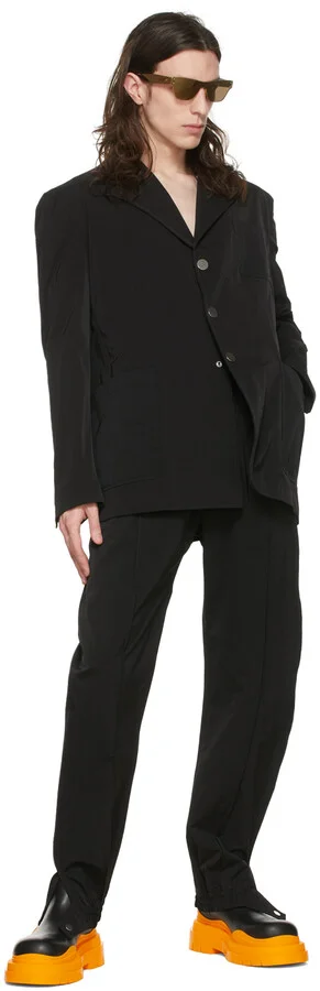 Bottega Veneta Black & Orange Tire Chelsea Boots - Image 5
