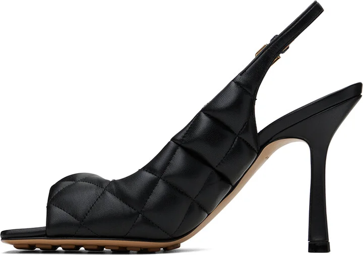 Bottega Veneta Black Padded Heeled Sandals - Image 3