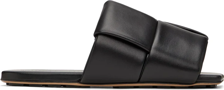 Bottega Veneta Black Patch Sandals