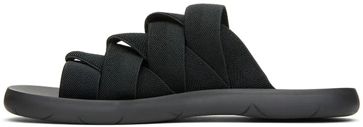 Bottega Veneta Black Plat Sandals - Image 3