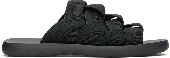 Bottega Veneta Black Plat Sandals