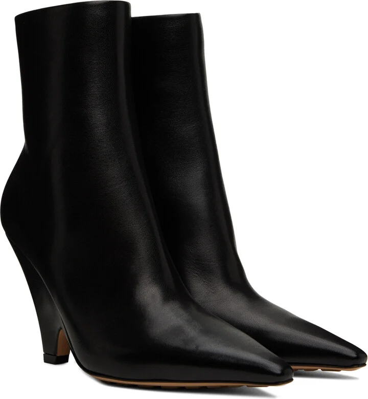 Bottega Veneta Black Point Ankle Boots - Image 4