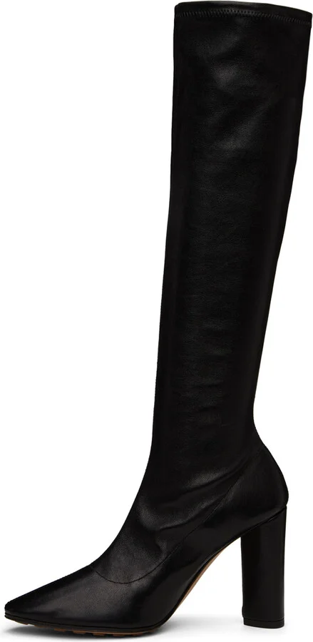 Bottega Veneta Black Pointed Boots - Image 3