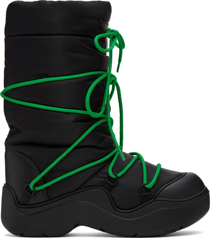 Bottega Veneta Black Puddle Bomber Boots