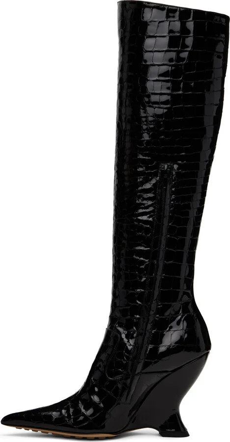 Bottega Veneta Black Punta Boots - Image 3