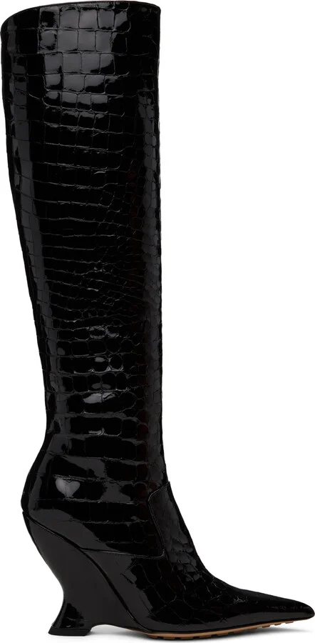 Bottega Veneta Black Punta Boots