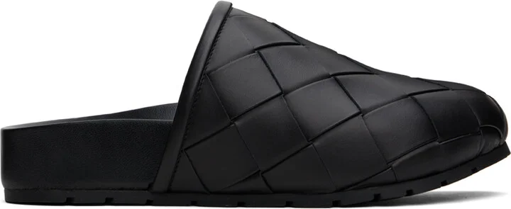 Bottega Veneta Black Reggie Mules