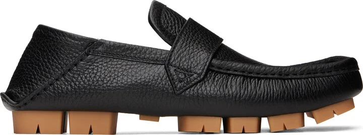 Bottega Veneta Black Shore Loafers