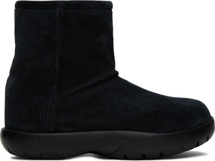 Bottega Veneta Black Snap Ankle Boots