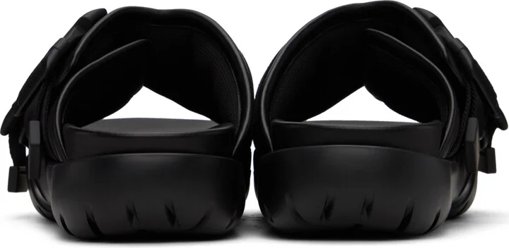 Bottega Veneta Black Snap Slide Sandals - Image 2