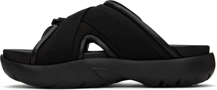 Bottega Veneta Black Snap Slide Sandals - Image 3