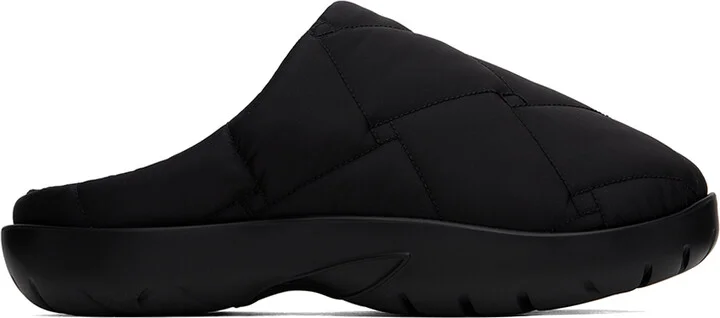 Bottega Veneta Black Snap Slip-On Loafers
