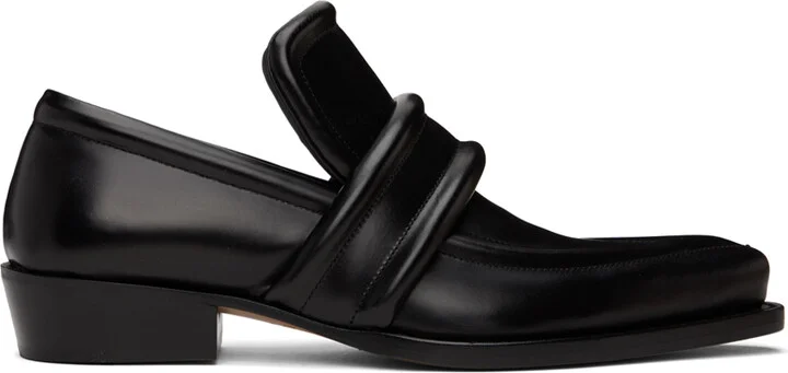 Bottega Veneta Black Spada Loafers