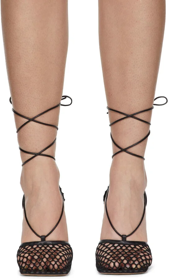 Bottega Veneta Black Stretch Heels - Image 2