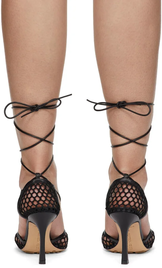 Bottega Veneta Black Stretch Heels - Image 4