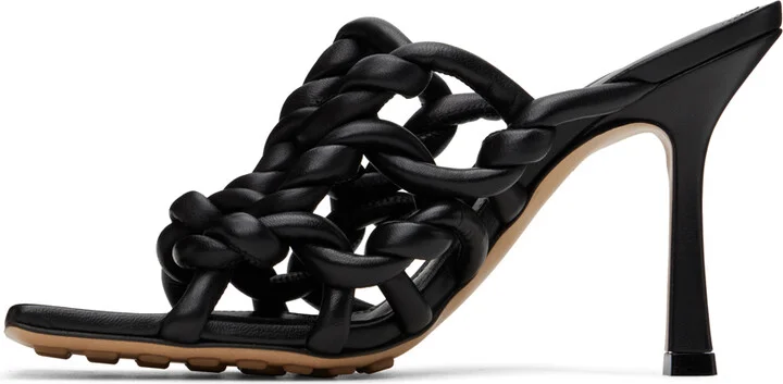 Bottega Veneta Black Stretch Mules - Image 3