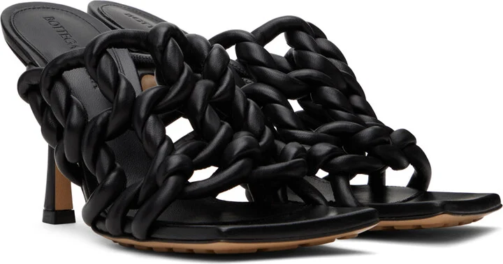 Bottega Veneta Black Stretch Mules - Image 4