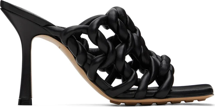 Bottega Veneta Black Stretch Mules