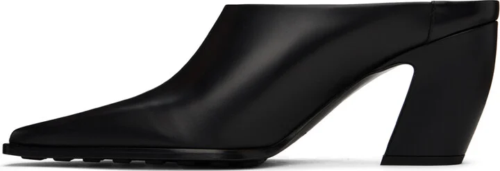 Bottega Veneta Black Tex Mule Heels - Image 3