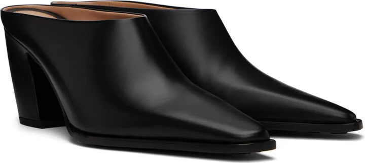 Bottega Veneta Black Tex Mule Heels - Image 4