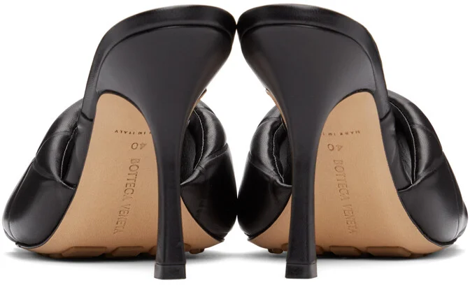 Bottega Veneta Black ‘The Rubber Lido’ Heeled Sandals - Image 3
