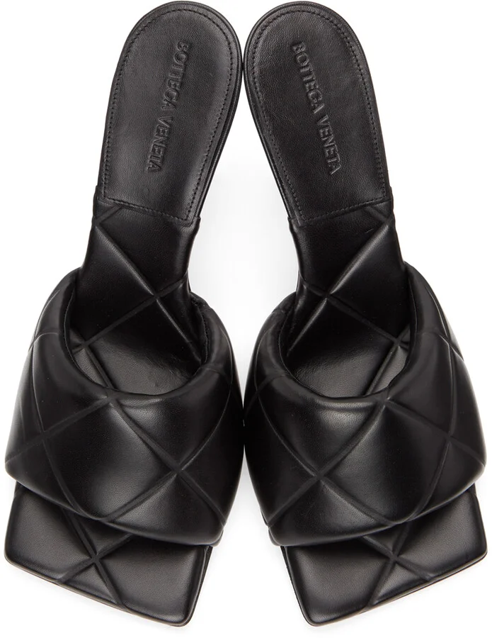 Bottega Veneta Black ‘The Rubber Lido’ Heeled Sandals - Image 5