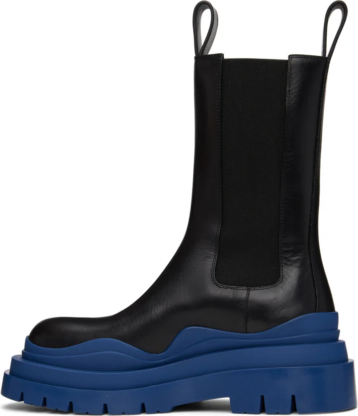 Bottega Veneta Black Tire Chelsea Boot - Image 3