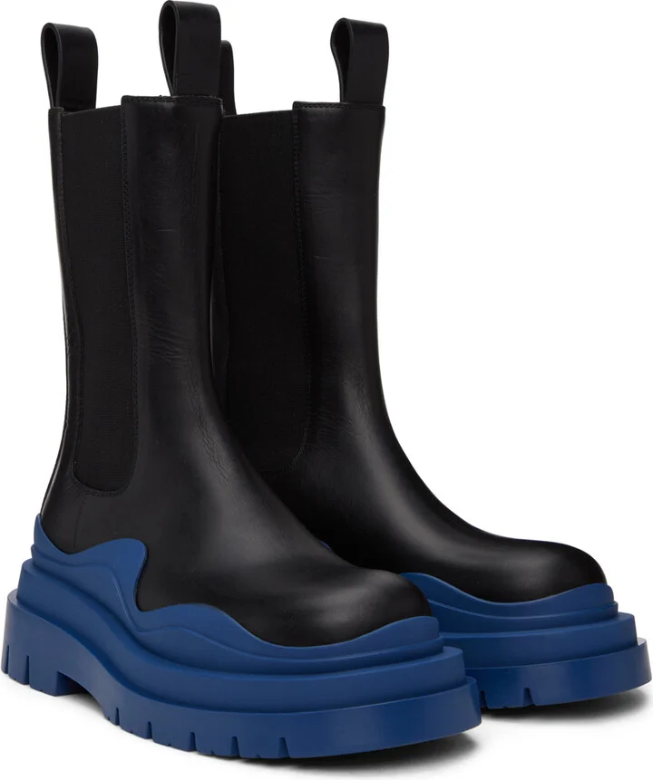 Bottega Veneta Black Tire Chelsea Boot - Image 4
