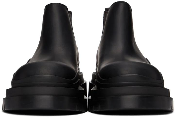 Bottega Veneta Black Tire Chelsea Boots - Image 2