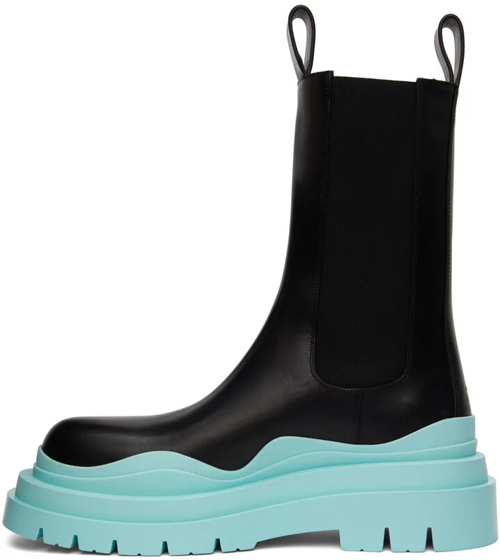 Bottega Veneta Black Tire Chelsea Boots - Image 3
