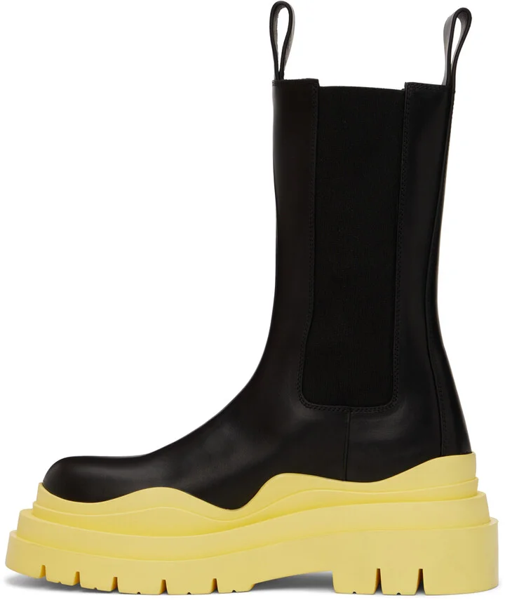 Bottega Veneta Black Tire Chelsea Boots - Image 3