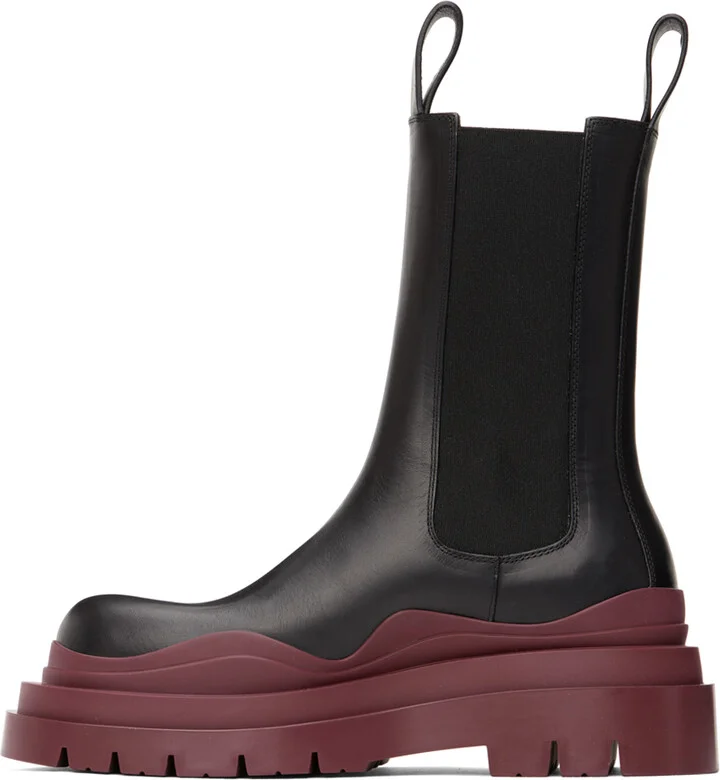 Bottega Veneta Black Tire Chelsea Boots - Image 3