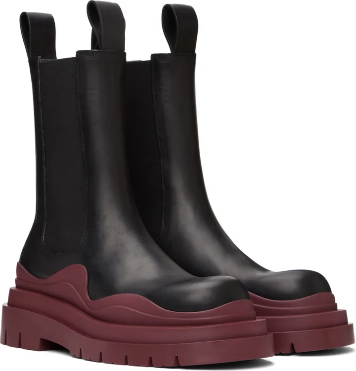 Bottega Veneta Black Tire Chelsea Boots - Image 4