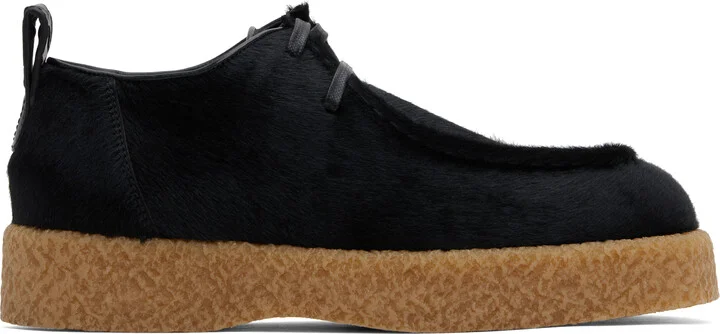Bottega Veneta Black Torino Lace-Up Derbys