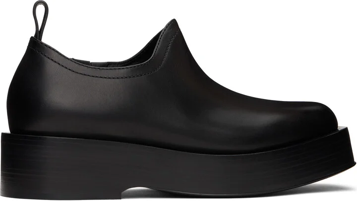 Bottega Veneta Black Torino Slip-on Loafers