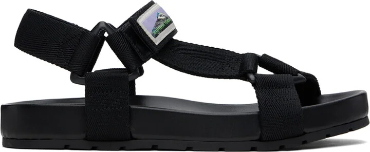 Bottega Veneta Black Trip Sandals