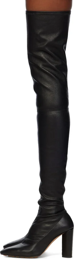Bottega Veneta Black Tripod Over-The-Knee Boots - Image 3