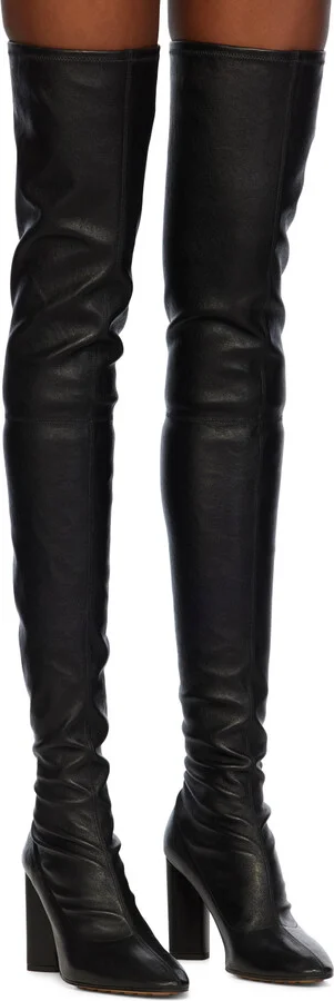 Bottega Veneta Black Tripod Over-The-Knee Boots - Image 4