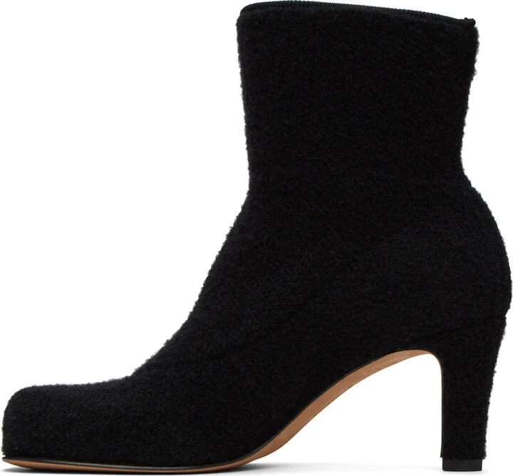 Bottega Veneta Black Wool Bouclé Boots - Image 3
