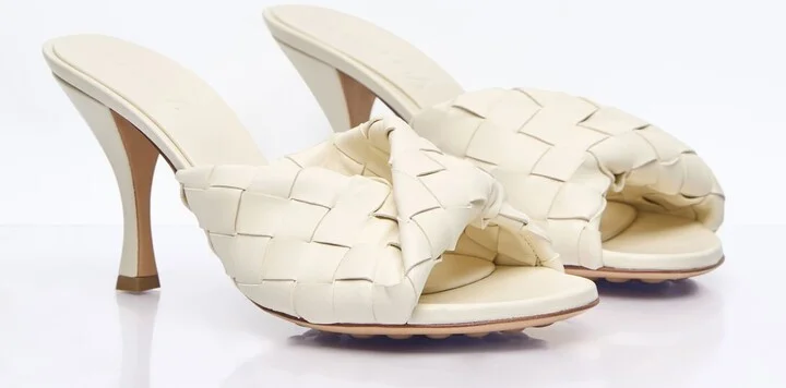 Bottega Veneta Blink Heeled Mules - Woman Mules Cream Eu - 38 - Image 3